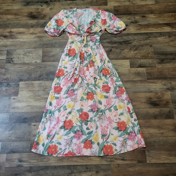 Old Navy Floral Maxi Wrap Dress Size XS - Picture 1 of 8